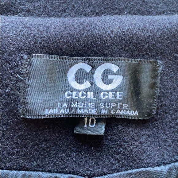 Cecil Gee retro black overcoat - Picture 2 of 3